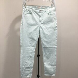 7 FOR ALL MANKIND Light Mint 5 Pocket Logo Hardware Jen Ankle Skinny Jeans